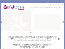 Tablet Screenshot of petvaccinexpress.com